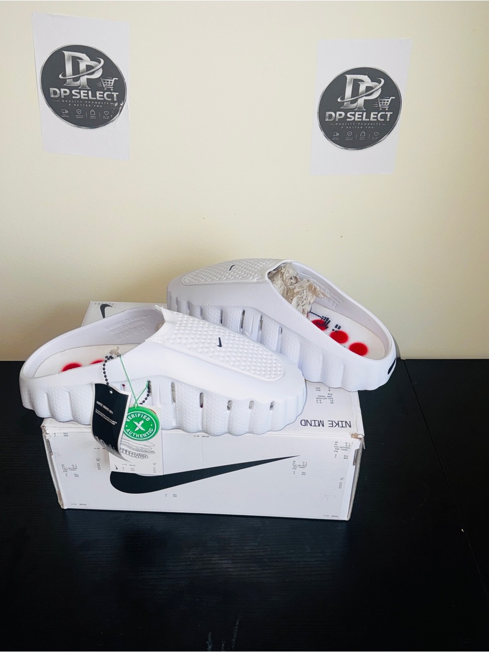 Nike White Platform Slide Sandals